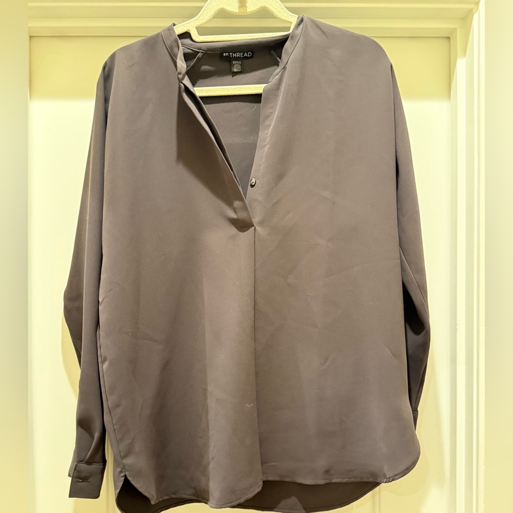 enTHREAD Olive Green Blouse